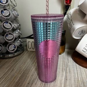Pink and Blue Grid Starbucks Tumbler 💗💙